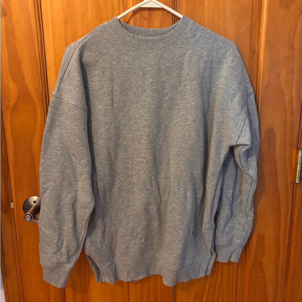 Victoria's Secret Women’s Oversized Crewneck Sweater in Heather Gray